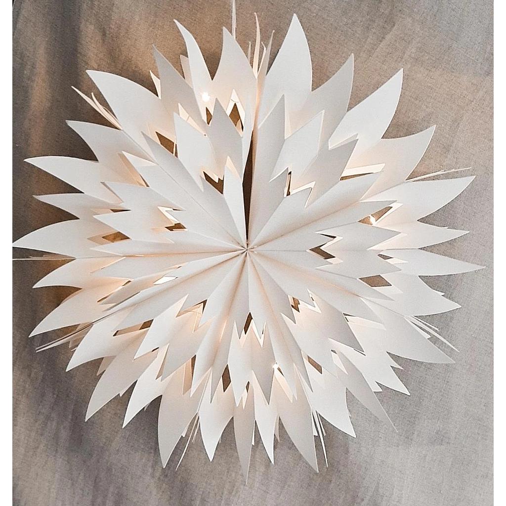 LED Papierstern weiß 40 cm 