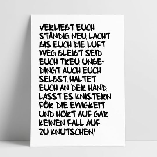 Postkarte Verliebt euch 